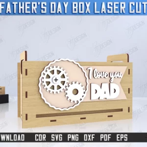 Caja de regalo del Día del Padre | Caja de almacenamiento | Caja de herramientas | Archivo CNC