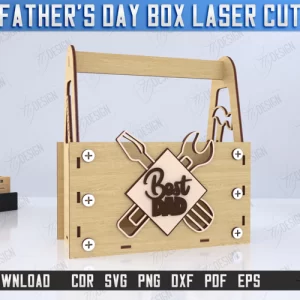 Caja de regalo del Día del Padre | Caja de almacenamiento | Caja de herramientas | Archivo CNC