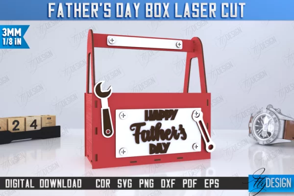 Caja de regalo para el Día del Padre | Caja de almacenamiento | Caja de herramientas | Lima CNC