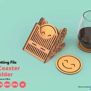 Coaster carita feliz - Corte Laser - Gratis