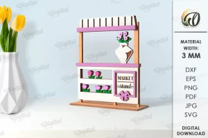 Mercado de flores - Corte Laser