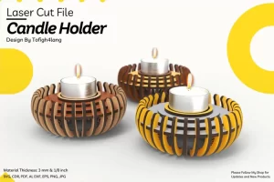 Portavelas de media esfera | archivo cortado con láser | SVG cortado con láser