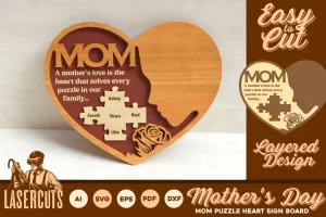 Corazon con nombres para dia de las madres