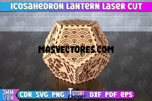 Linterna de icosaedro | Lámpara de escritorio con sombra | Lámpara colgante | CNC