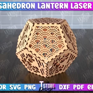 Linterna de icosaedro | Lámpara de escritorio con sombra | Lámpara colgante | CNC