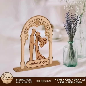 Recuerdo de bodas Corte laser