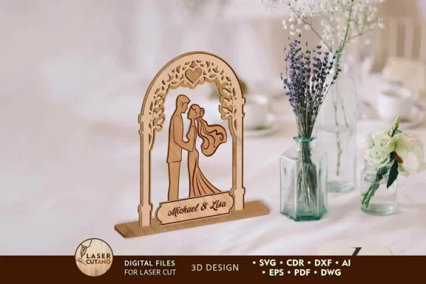 Recuerdo de bodas Corte laser