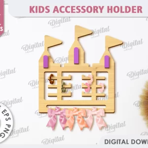 Portaaccesorios para niños cortado con láser. Gancho para coleteros SVG