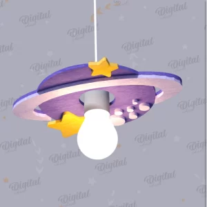 Pantalla de luz colgante para niños cortada con láser. Decoración de la habitación para niños SVG