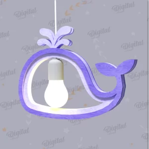 Pantalla de luz colgante para niños cortada con láser. Decoración de la habitación para niños SVG
