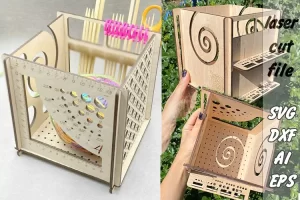 Cuenco para tejer| Dispensador de hilo| Organizador de ganchillo de hilo | SVG