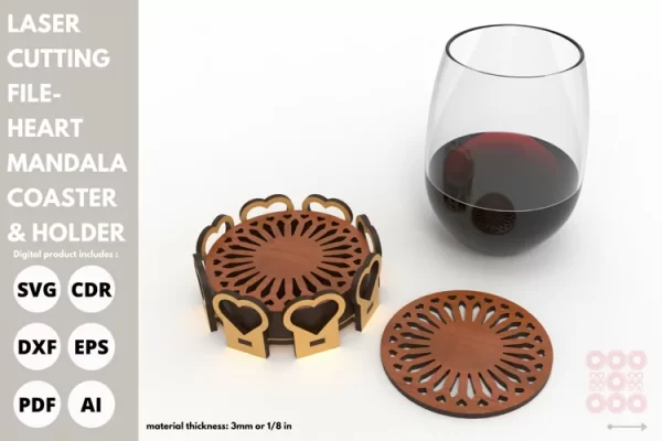 Coaster para baso - Corte Laser - Gratis