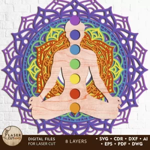 Chakras multicapa - Corte Laser