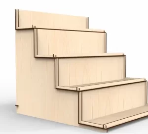 Estante expositores de ferias de artesanía, corte láser SVG