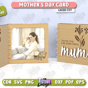 Tarjeta del Día de la Madre | Idea de regalo | Tarjeta de felicitación | marco de fotos