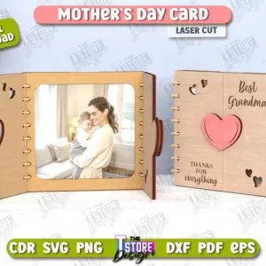Tarjeta del Día de la Madre | Idea de regalo | Tarjeta de felicitación | Marco de fotos