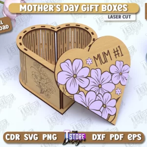 Caja de regalo para el Día de la Madre | Caja de regalo de madera | Caja de almacenamiento | CNC