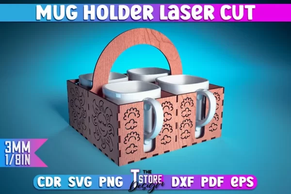 Porta tazas - Corte Laser