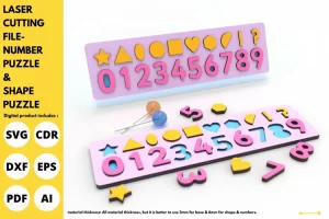 Números y formas - Corte Láser