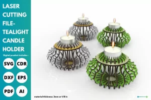 Candelabro paramétrico - archivo SVG cortado con láser