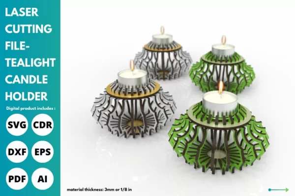 Candelabro paramétrico - archivo SVG cortado con láser