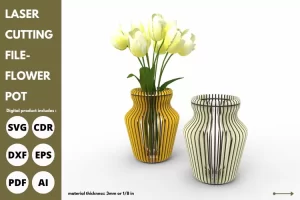 Florero cortado por láser