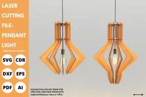 Lámpara colgante con diseño cortado con láser | Lámpara colgante para decoración del hogar.
