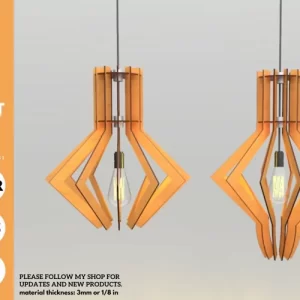 Lámpara colgante con diseño cortado con láser | Lámpara colgante para decoración del hogar.