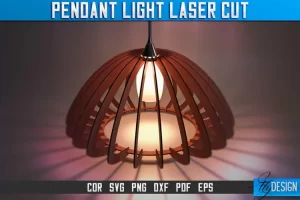 Lámpara colgante con diseño cortado con láser | Lámpara colgante para decoración del hogar.