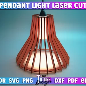 Lámpara colgante con diseño cortado con láser | Lámpara colgante para decoración del hogar.