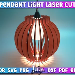 Lámpara colgante con diseño cortado con láser | Lámpara colgante para decoración del hogar.