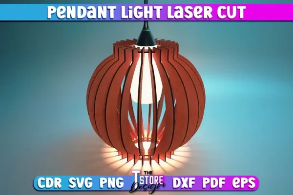 Lámpara colgante con diseño cortado con láser | Lámpara colgante para decoración del hogar.