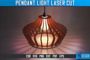 Lámpara colgante con diseño cortado con láser | Lámpara colgante para decoración del hogar.