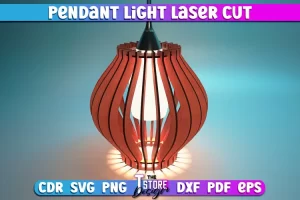 Lámpara colgante con diseño cortado a láser | Decoración del hogar con lámparas colgantes