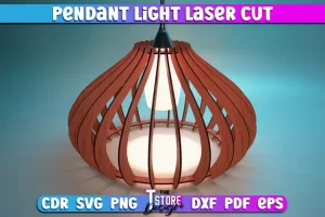 Lámpara colgante con diseño cortado con láser | Lámpara colgante para decoración del hogar.