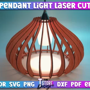 Lámpara colgante con diseño cortado con láser | Lámpara colgante para decoración del hogar.