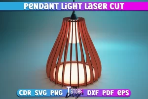 Lámpara colgante con diseño cortado con láser | Lámpara colgante para decoración del hogar.