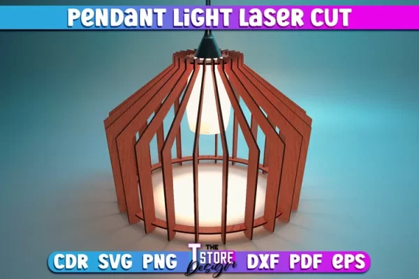 Lámpara colgante con diseño cortado con láser | Lámpara colgante para decoración del hogar.