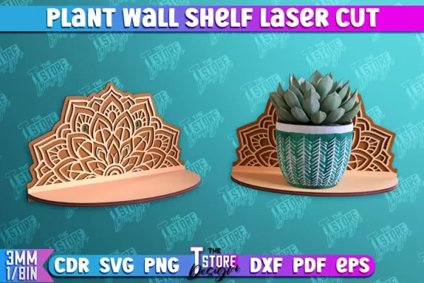 Estante de pared para plantas | Decoración del hogar | Titular de la maceta del ornamento