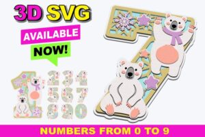 Numeros multicapa - Corte laser -gratis