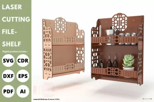 Organizador de estantes SVG para máquina de corte láser y Glowforge Crafts