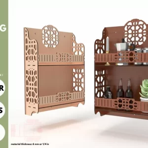 Organizador de estantes SVG para máquina de corte láser y Glowforge Crafts
