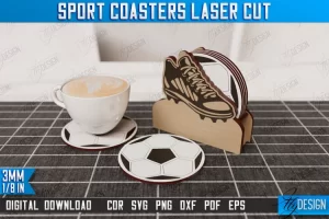 Coaster futbol - Corte Laser - Gratis