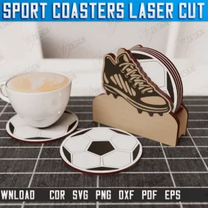Coaster futbol - Corte Laser - Gratis
