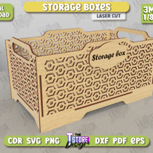 Caja de almacenamiento - Corte Láser Gratis