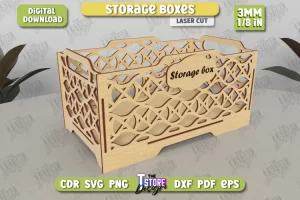 Caja de almacenamiento de madera | Joyero | Caja de regalo | Organizador |CNC
