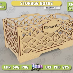 Caja de almacenamiento de madera | Joyero | Caja de regalo | Organizador |CNC