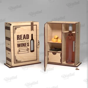 Caja porta botella tipo libro