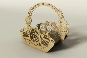 Cesta de Pascua de madera