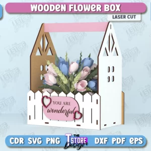 Caja de flores | Idea de regalo para el día de la madre | CNC